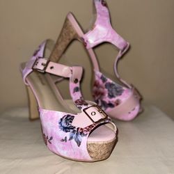 Flower Cork Heels NEW 
