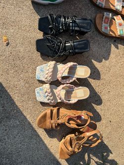 Pairs of high heels