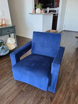 Navy Velvet Designer Accent Chair