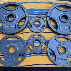 FITNESS GEAR NEW  SET OF OLYMPIC PLATES (PAIRS OF) :  25s  10s  2.5s