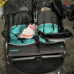 Double Jogger Baby Stroller 