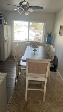 Farmhouse Dining Table with Chairs