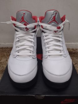 Air Jordan 5 Retro Fire Red Silver Tongue 2020 Size 11.5