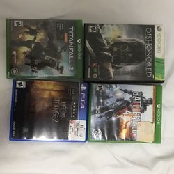Selling Xbox, And Ps4 Games 