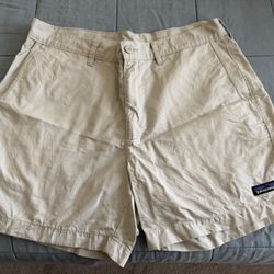 Patagonia Men’s All-Wear Hemp Shorts 6” Inseam Lightweight Khaki Tan Size 36