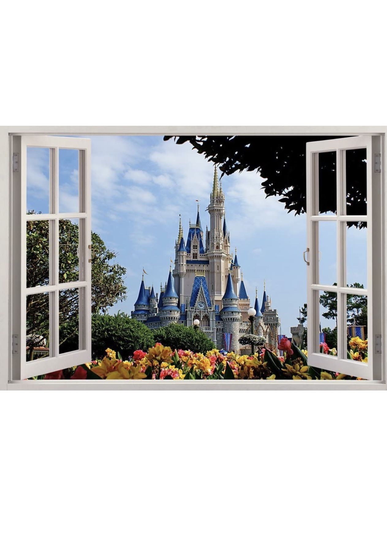 Disney Castle Window Decal Wall Sticker Home Decor Art Mural