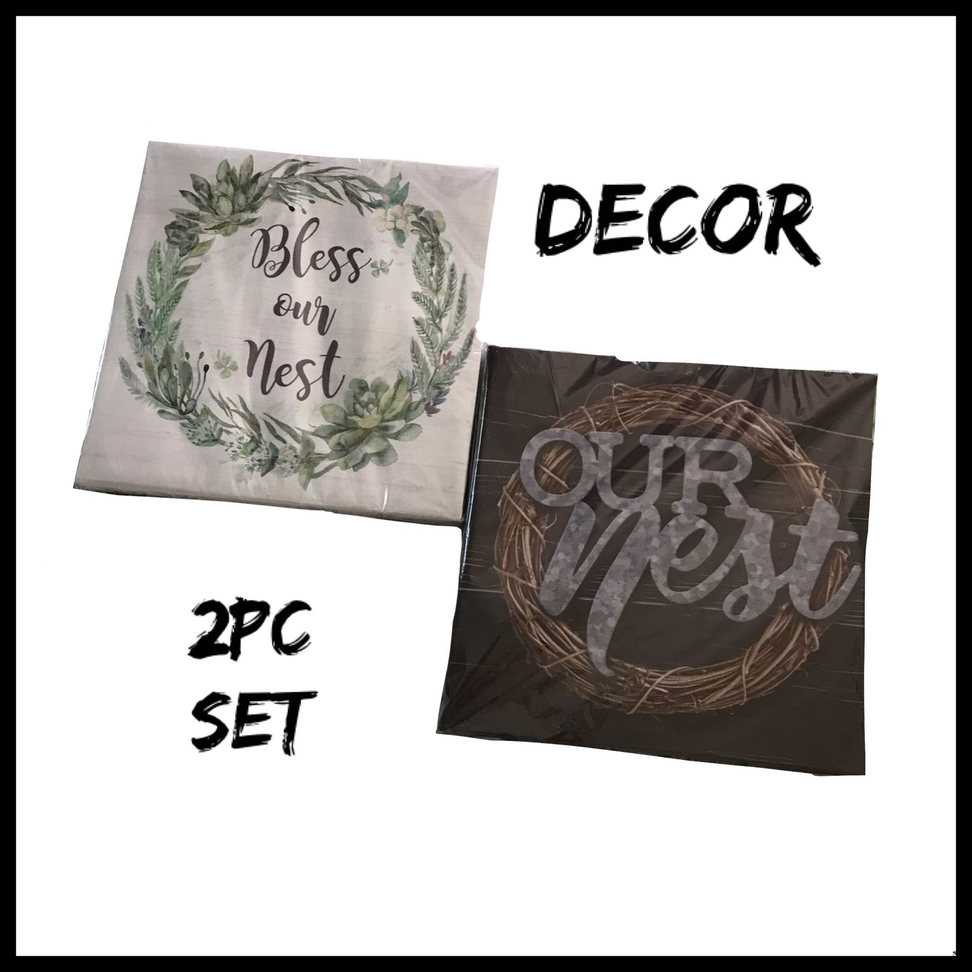NWT Mix/Match 2Pc Home Decor Set
