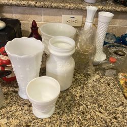 Milk Glass Lot 