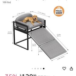 New Dog Bed W/ Ramp 