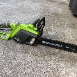 Green works Chainsaw - 14”