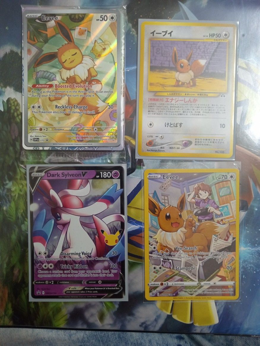 Eevee Rare Card Lot Of 4
