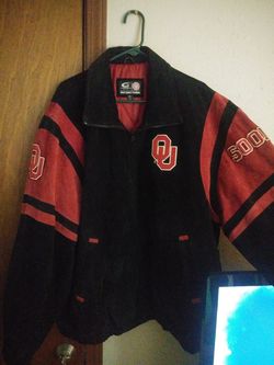 Suede OU Sooner bomber jacket