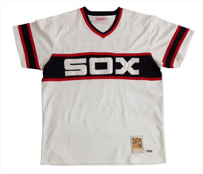 Mitchell & Ness 1985 Fisk # 72 Chicago White Sox Baseball White Size 54 Jersey