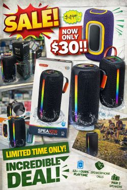 Bluetooth Speaker SALE 💰 ONLY $30 (regular $49.99)