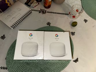 Google Nest Wifi Router 2-Pack Dual-Band 2200 Mbps Wireless White GA01144-US