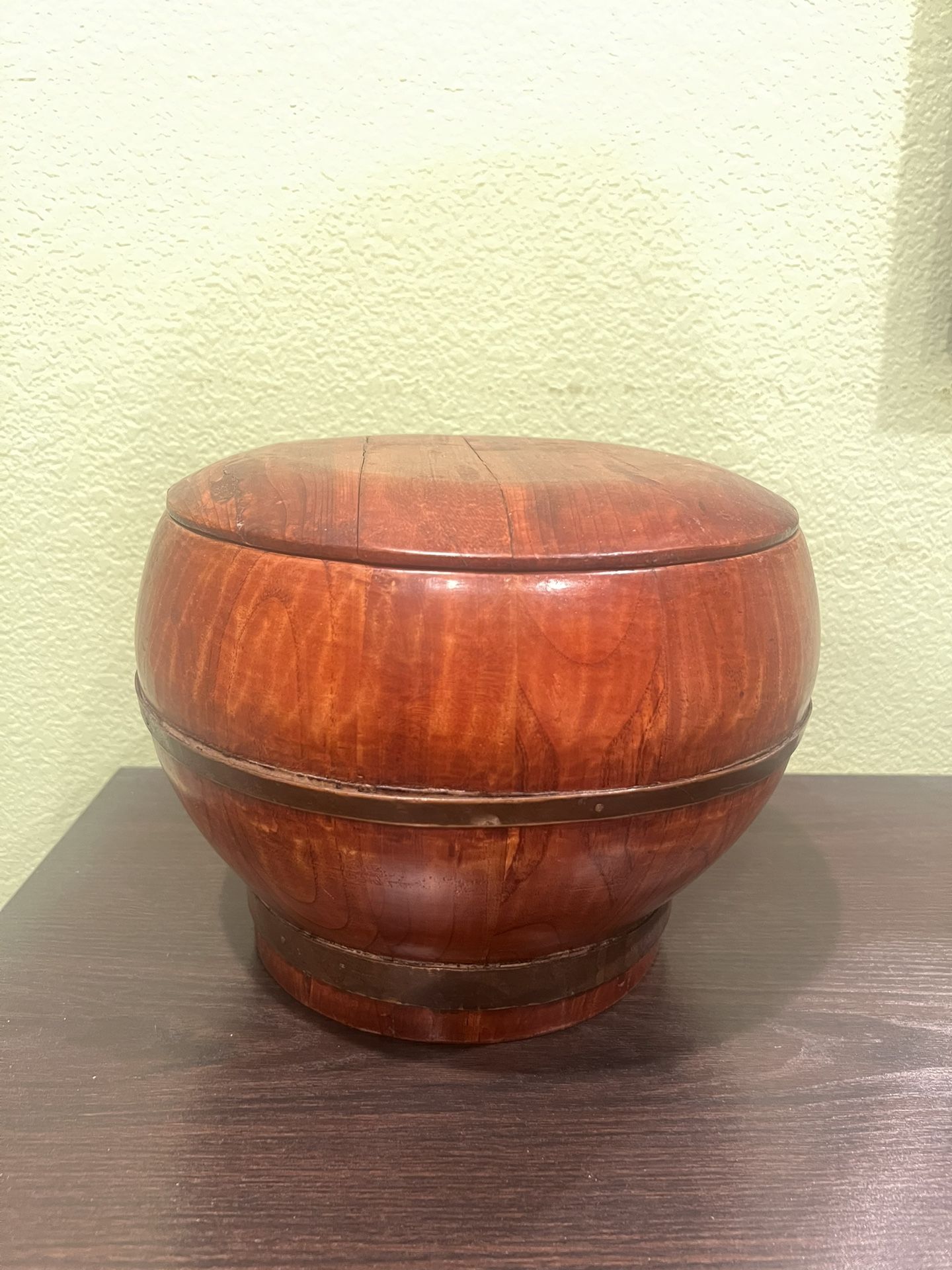 Antique Chinese Lacquer Food Box 10”x9”