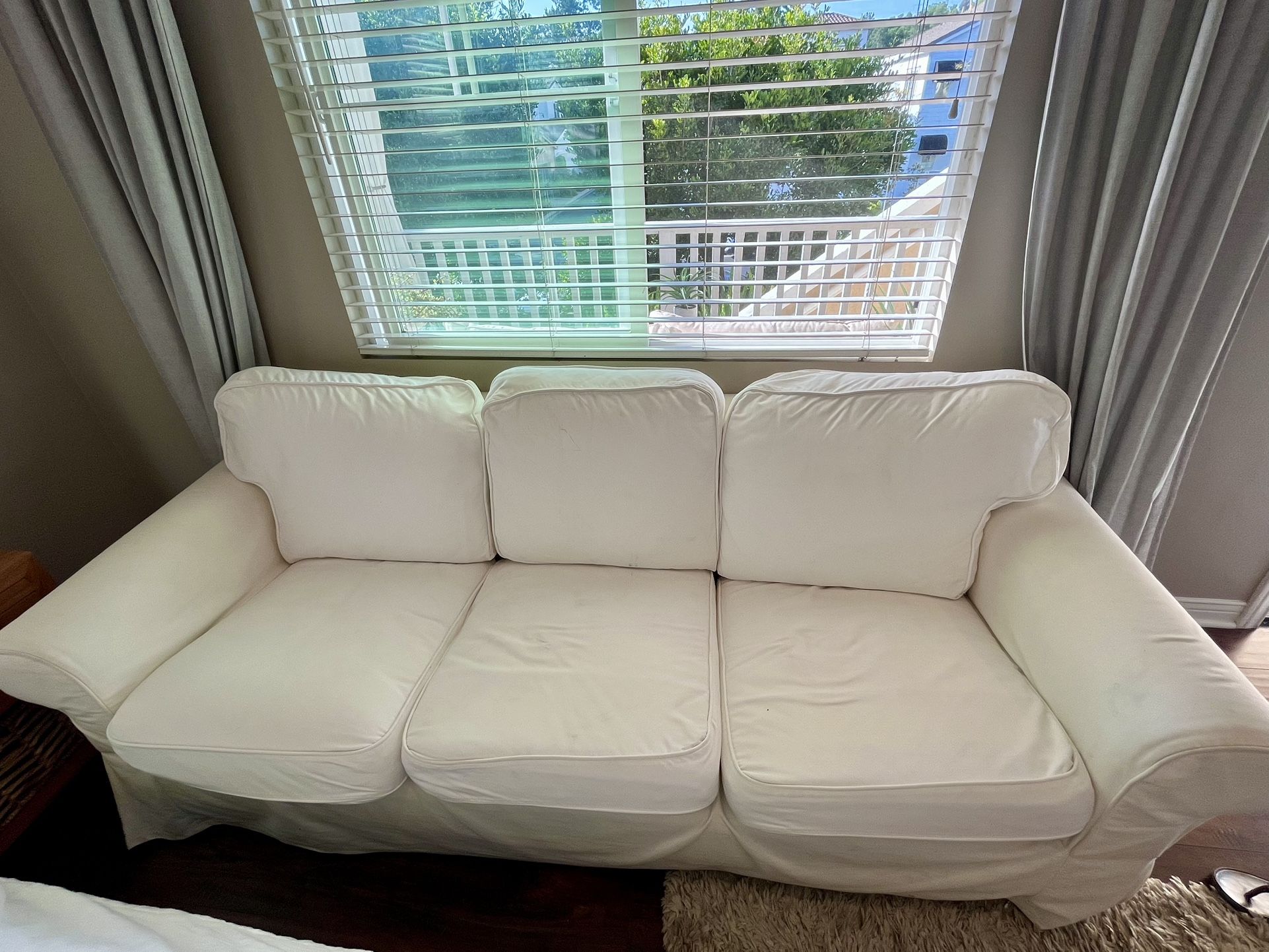 White Ikea Slipcover Sofa