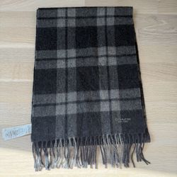 Coach Checker Wool Scarf