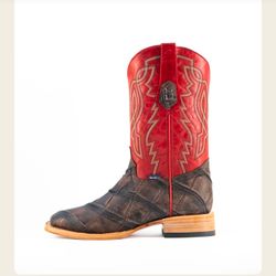 Size8.5 - Rock'em Renegate Alligator Square Toe Cowboy Boot