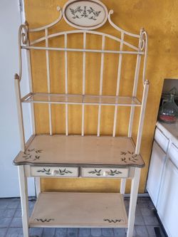 Vintage Baker's Rack with Drawers