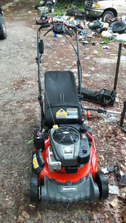 A Snapper self propelled electric start push mower