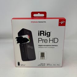 New IK Multimedia iRig Pre HD Digital XLR Mic Interface IP-IRIG-PREHD-IN
