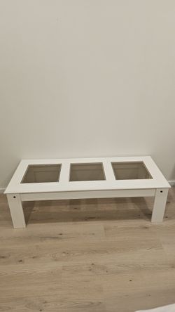 White Glass Coffee Table 