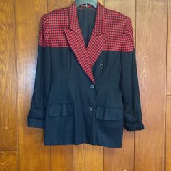 Red And Black Blazer Size 12