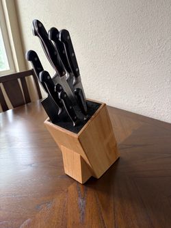 Kitchen Knife Set with Wood Block