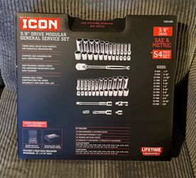Icon 3/8 in. Drive Modular General Service Socket Set | M25400 | 70469 - NEW