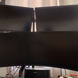 Premium Ultrawide Battlestation (49” G9 + Ergotron HX + Dual Monitors)