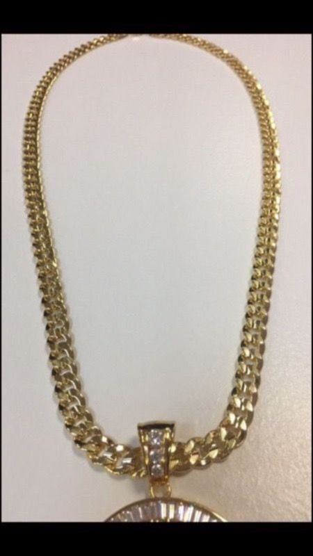 GoldFill Men's Cuban Link 2Pc Set/OroLaminado Juego Cubano de Hombre 2Pcs