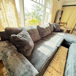 Couch + Ottoman- Living Spaces - like new