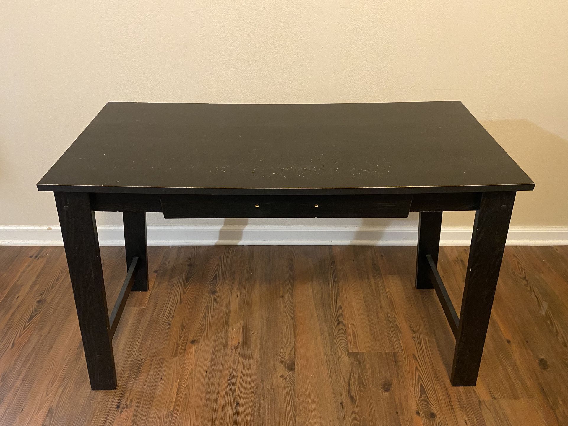 FREE Desk – Black Wood, Still Sturdy, Pickup Only