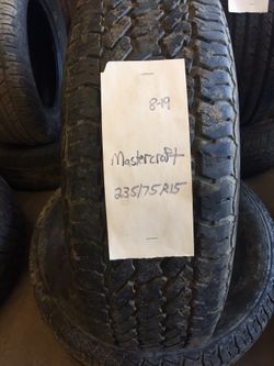 Pair of Mastercraft 235/75R15 Tires for sale