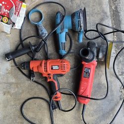 3 wired electric tools 