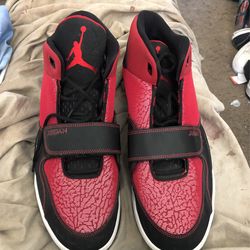 New Michael Jordons Red And Black And White Size 15 Has Elephant print with the red mesh