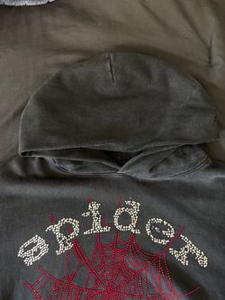 Black Spider Hoodie Rhinestone