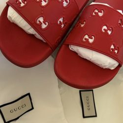 gucci slides red