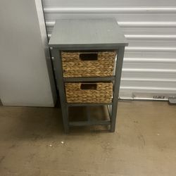 Grey Bedside Table 