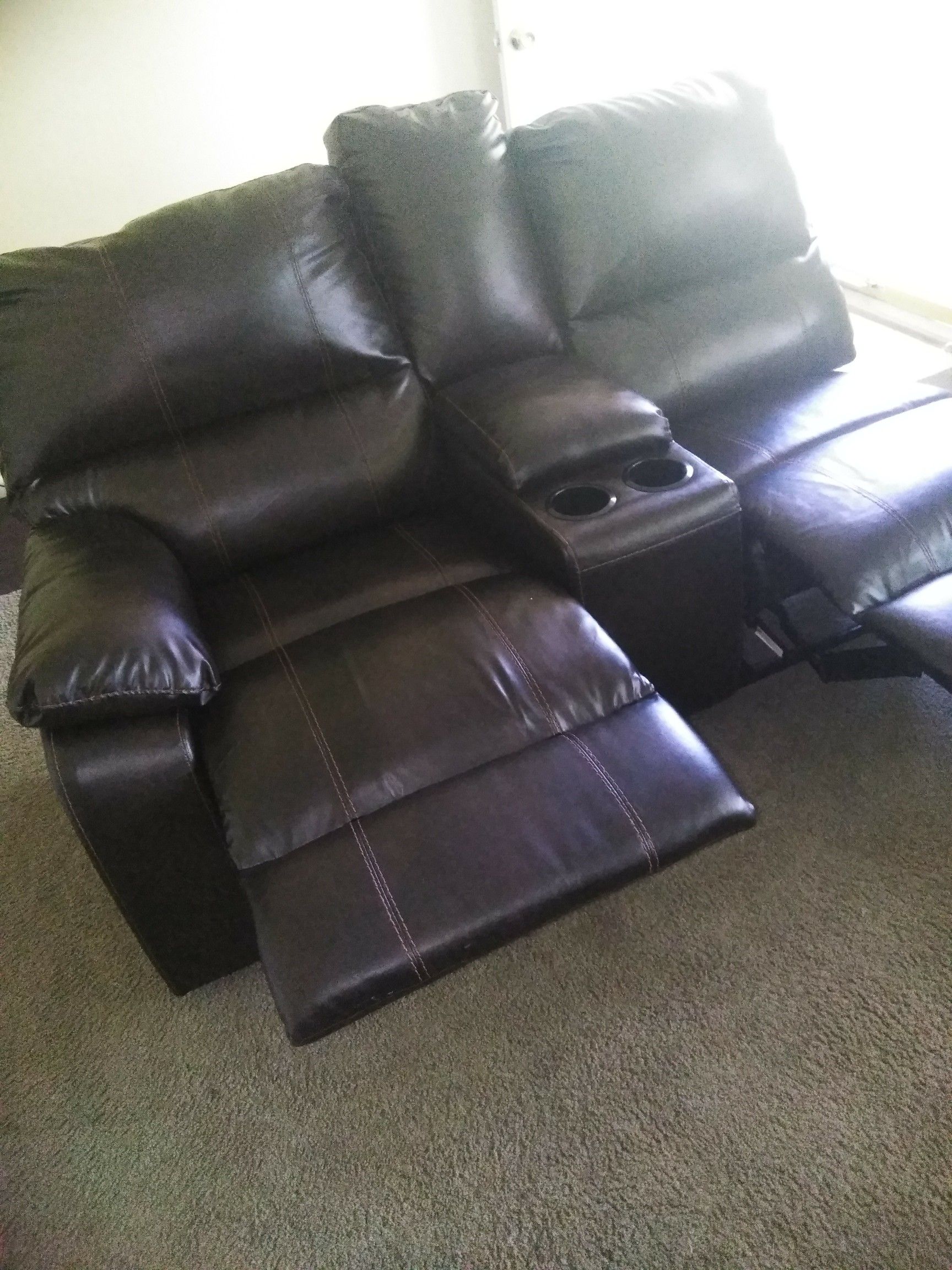 Ashley sectional and end tables and whirlpool washer and dryer