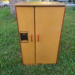 Kids Wooden Play Kitchen Refrigerator