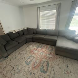 Gray Living Spaces Sectional