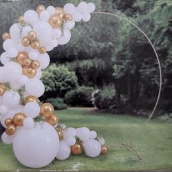 Celebrate It 7.5 Gold Decorative Wedding Arch