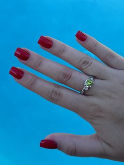 lime green gem ring
