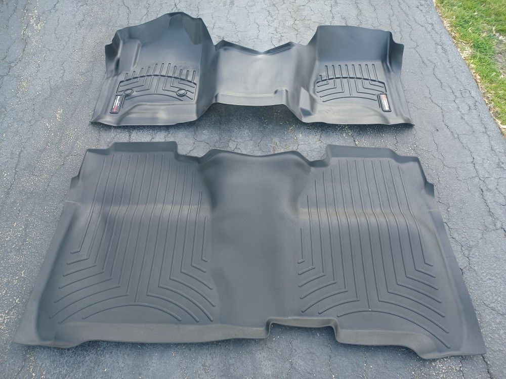 14-18 SILVERADO SIERRA CREW 1(contact info removed) 3500 WEATHERTECH FLOOR LINERS V6 V8 4X4 RWD