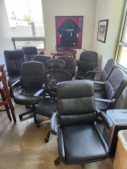 Lot of Used Black Office Chairs