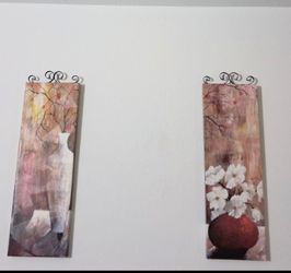 Make a Cash Offer Set of 2 Gorgeous Floral Wall Art Panels