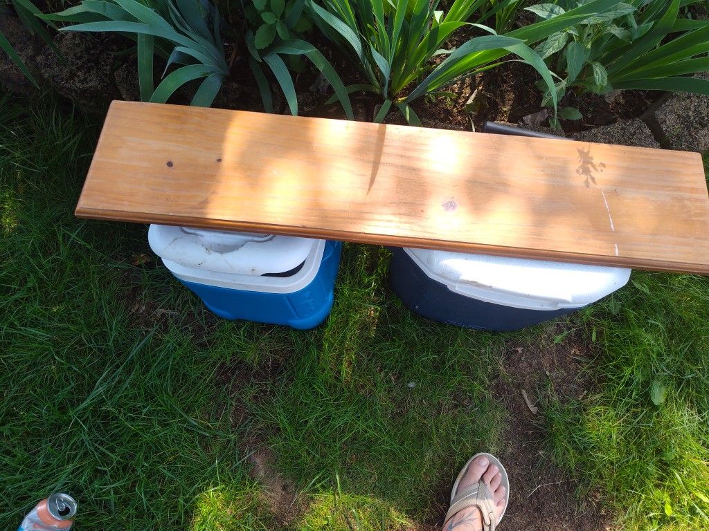 Oak Shelf , 3 Ft By 7 1/2