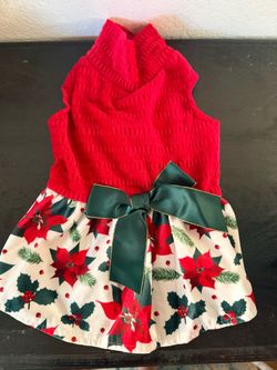 SMALL: Fitwarm Christmas Floral Dog Dress